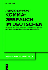 Cover image: Kommagebrauch im Deutschen 1st edition 9783111322452