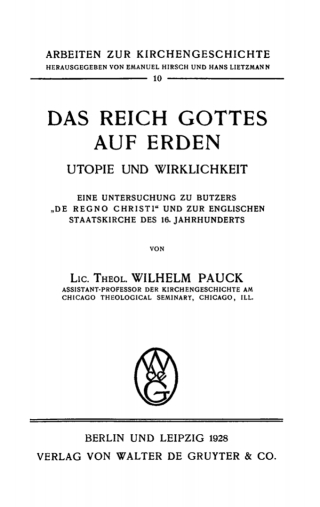 Imagen de portada: Das Reich Gottes auf Erden 1st edition 9783110981605