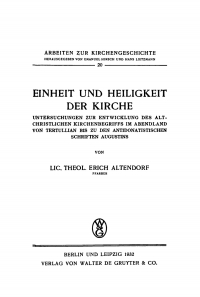 Immagine di copertina: Einheit und Heiligkeit der Kirche 1st edition 9783110981667