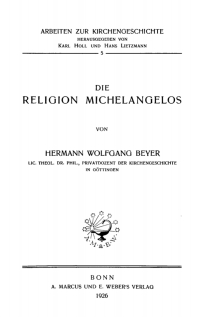 Cover image: Die Religion Michelangelos 1st edition 9783110981803