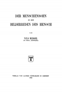 Cover image: Der Menschensohn in den Bilderreden des Henoch 1st edition 9783110983647