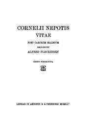 Cover image: Cornelii Nepotis Vitae 1st edition 9783110983821