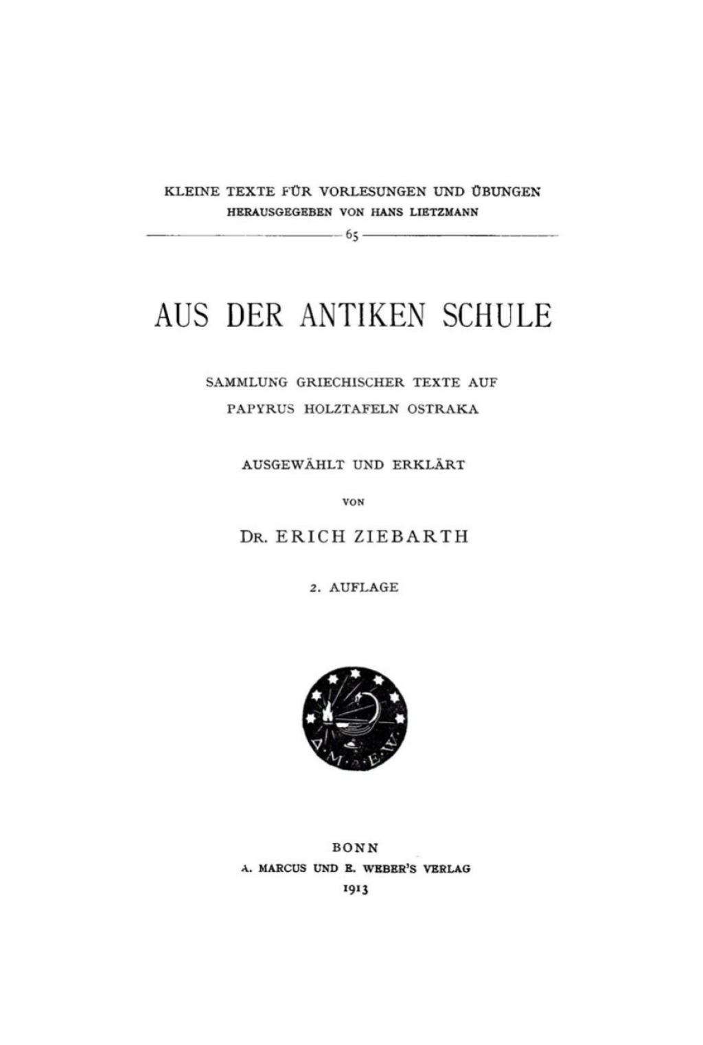 ISBN 9783110999037 product image for Aus der antiken Schule - 2nd Edition (eBook) | upcitemdb.com