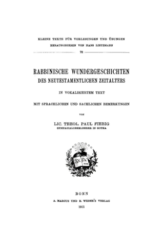 Immagine di copertina: Rabbinische Wundergeschichten des neutestamentlichen Zeitalters in vokalisiertem Text 1st edition 9783110999396