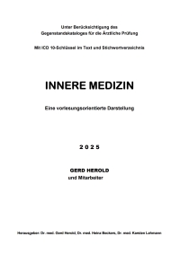 Cover image: Innere Medizin 2025 1st edition 9783111355399