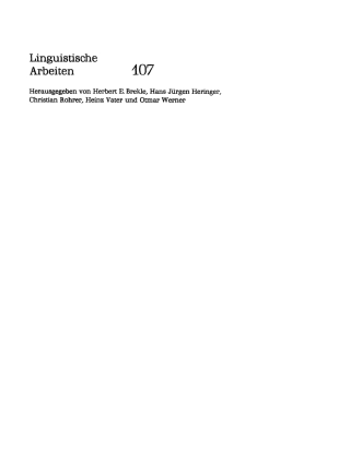 Cover image: Zur Syntax und Semantik der Nominalkomposition 1st edition 9783484301078