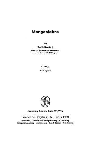 Imagen de portada: Mengenlehre 6th edition 9783111002767