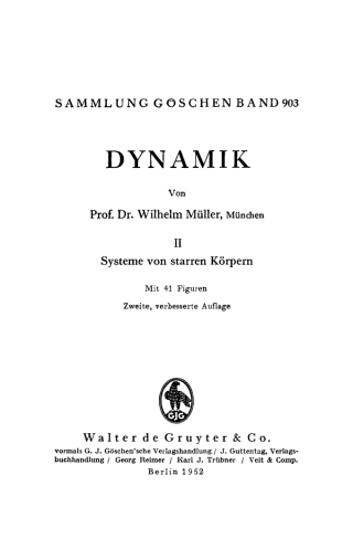 Cover image: Systeme von starren Körpern 2nd edition 9783111007007