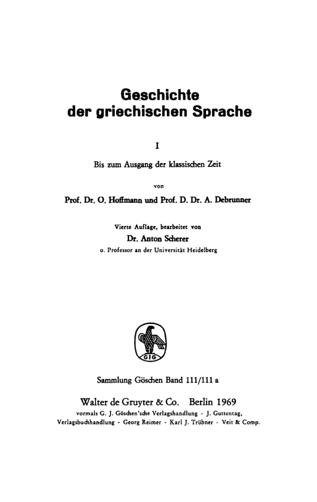 Bis zum Ausgang der klassischen Zeit 4th Edition