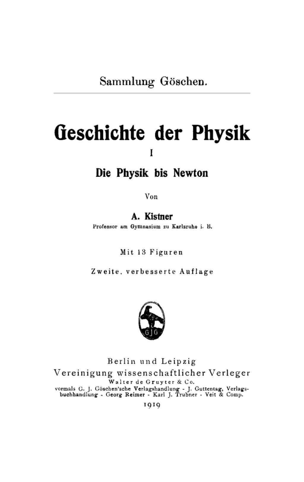 Die Physik bis Newton 2nd Edition