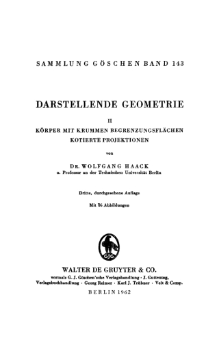 Imagen de portada: Körper mit krummen Begrenzungsflächen. Kotierte Projektionen 3rd edition 9783111020839