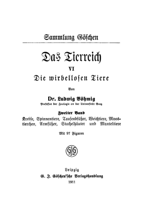Cover image: Krebse, Spinnentiere, Tausendfüßer, Weichtiere, Moostierchen, Armfüßer, Stachelhäuter und Manteltiere 1st edition 9783111024660