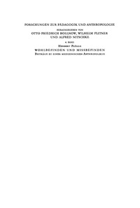 Titelbild: Wohlbefinden und Missbefinden 1st edition 9783111024790