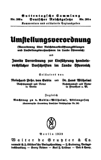 Cover image: Umstellungsverordnung 1st edition 9783111028750