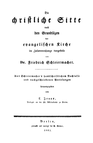 Cover image: Die christliche Sitte nach den Grundsäzen der evangelischen Kirche 1st edition 9783111043340
