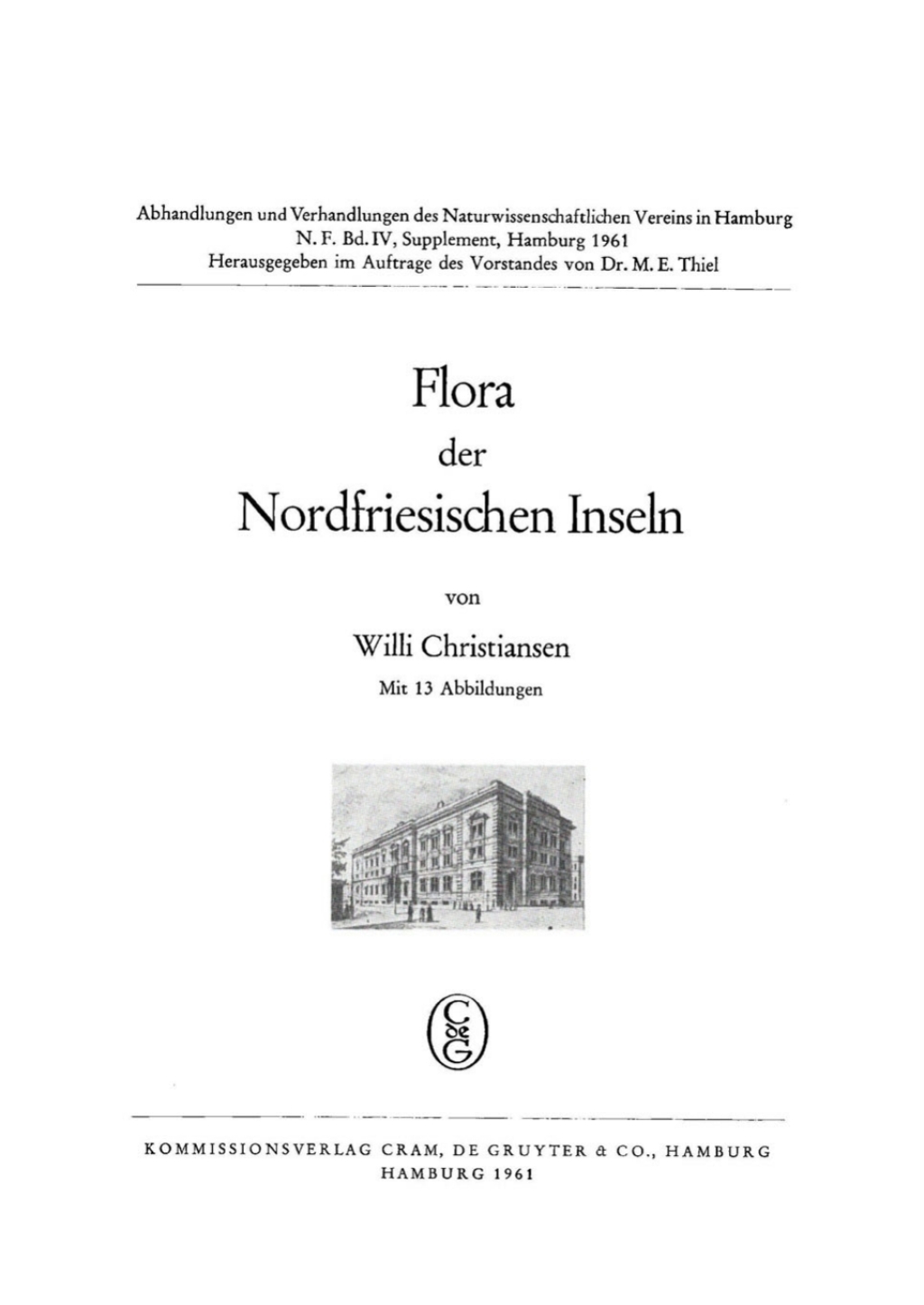 Flora der Nordfriesischen Inseln 1st Edition