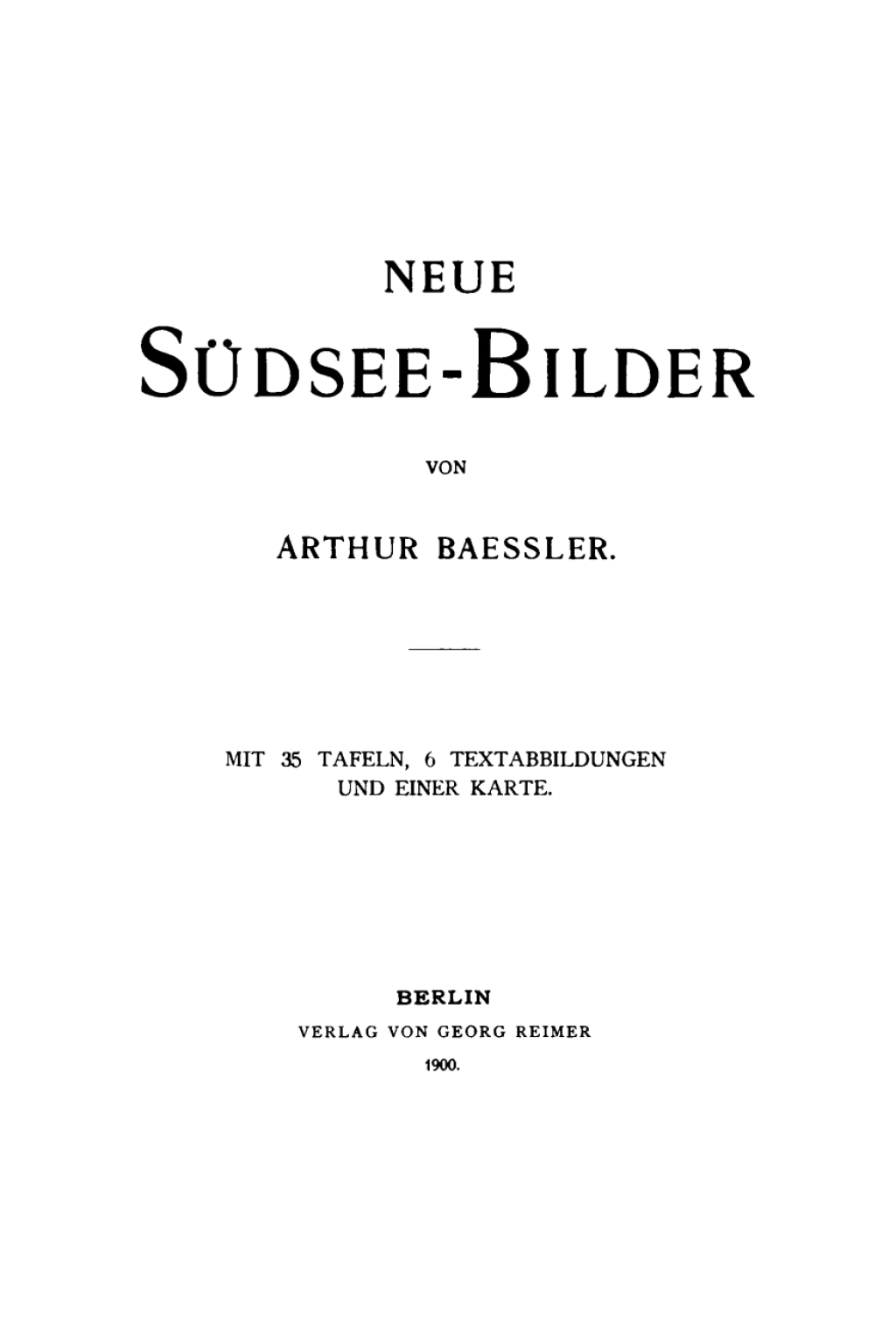 Neue Südsee-Bilder 1st Edition