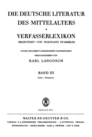 Imagen de portada: Laber - Rynstetten 1st edition 9783111055435