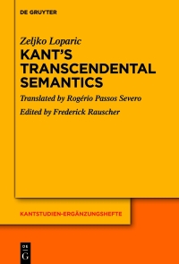 Imagen de portada: Kant’s Transcendental Semantics 1st edition 9783111421063