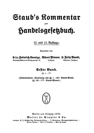 Omslagafbeelding: §§ 1–177 12th edition 9783111075327