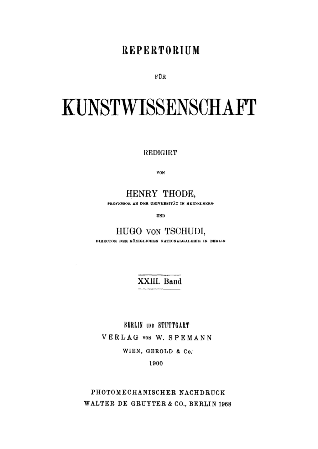 ISBN 9783111075457 product image for Repertorium für Kunstwissenschaft. Band 23 - 1st Edition (eBook) | upcitemdb.com