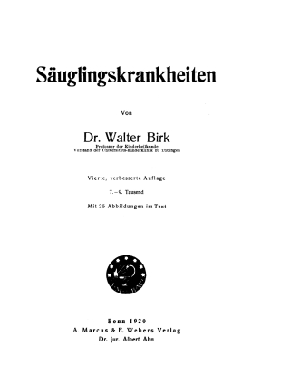 Immagine di copertina: Säuglingskrankheiten 4th edition 9783111077772