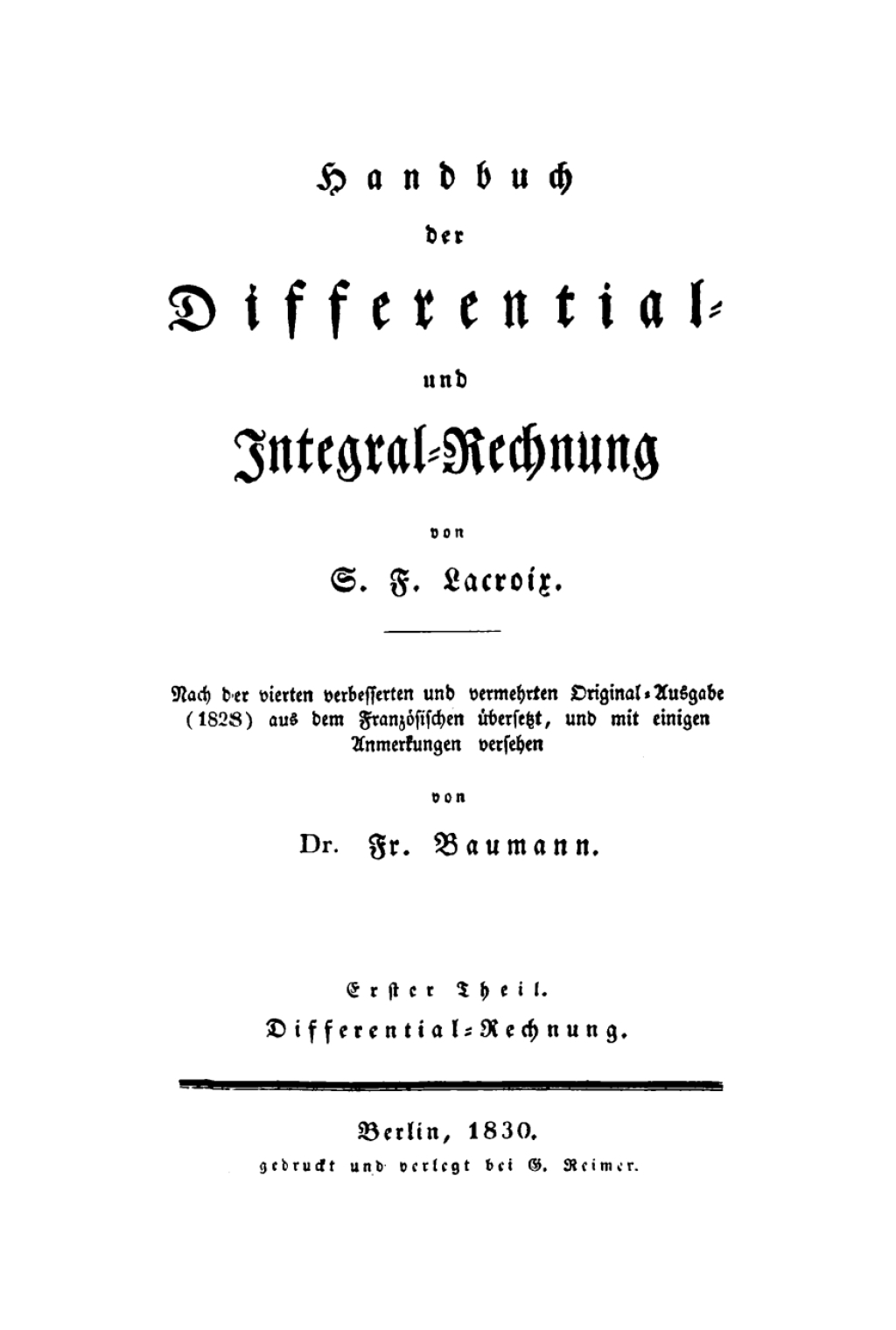 Differential-Rechnung 1st Edition