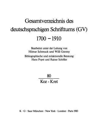 Imagen de portada: Koz - Kret 1st edition 9783111085470