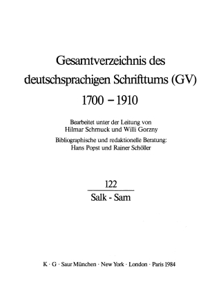 Cover image: Salk - Sam 1st edition 9783111086088