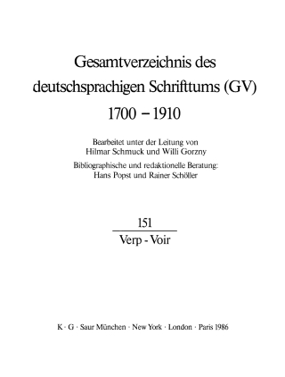 Cover image: Verp - Voir 1st edition 9783111086743