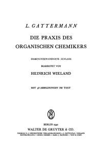 Cover image: Die Praxis des organischen Chemikers 27th edition 9783111087535