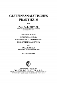 Omslagafbeelding: Gesteinsanalytisches Praktikum 1st edition 9783111093604