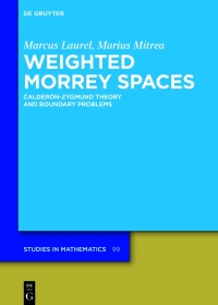 Cover image: Weighted Morrey Spaces 1st edition 9783111458168