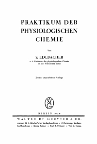 صورة الغلاف: Praktikum der physiologischen Chemie 2nd edition 9783111096889