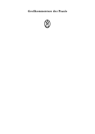 Titelbild: §§ 1–144 1st edition 9783111099415