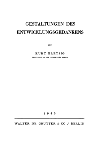 صورة الغلاف: Gestaltungen des Entwicklungsgedankens 1st edition 9783111101316