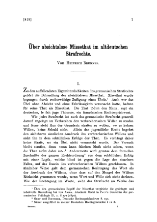 Imagen de portada: Über absichtslose Missethat im altdeutschen Strafrechte 1st edition 9783111103112