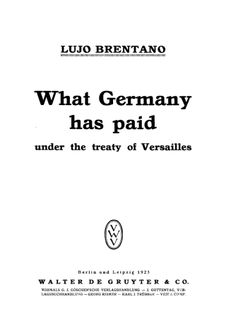 Cover image: What Germany has paid 1st edition 9783111106274