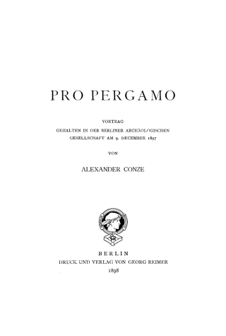 Cover image: Pro Pergamo 1st edition 9783111106984