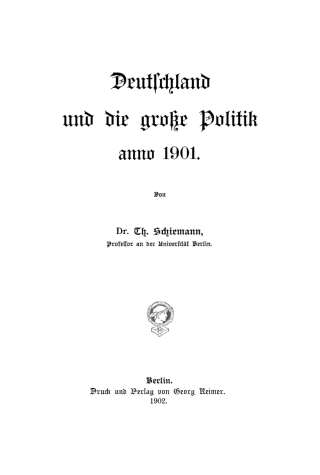 Imagen de portada: 1901 1st edition 9783111119946