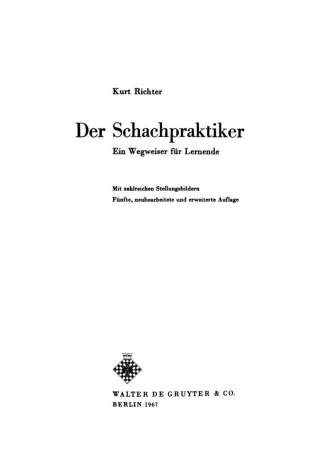 صورة الغلاف: Der Schachpraktiker 5th edition 9783111120577