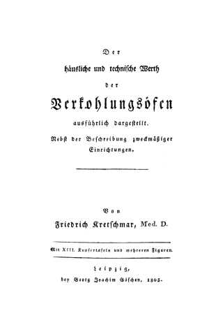 Cover image: Der haeusliche und technische Werth der Verbrennungsoefen ausfuehrlich dargestellt 1st edition 9783111126814