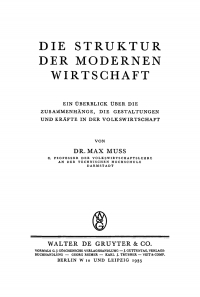 Cover image: Die Struktur der modernen Wirtschaft 1st edition 9783111127187