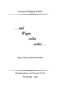 Cover image: ... und Wagen rollen vorbei ... 1st edition 9783111127705