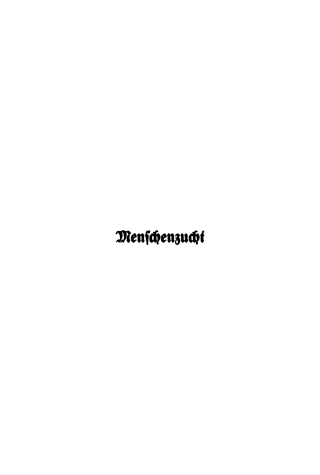Cover image: Menschenzucht 1st edition 9783111133591