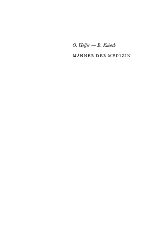 Cover image: Männer der Medizin 2nd edition 9783111135588