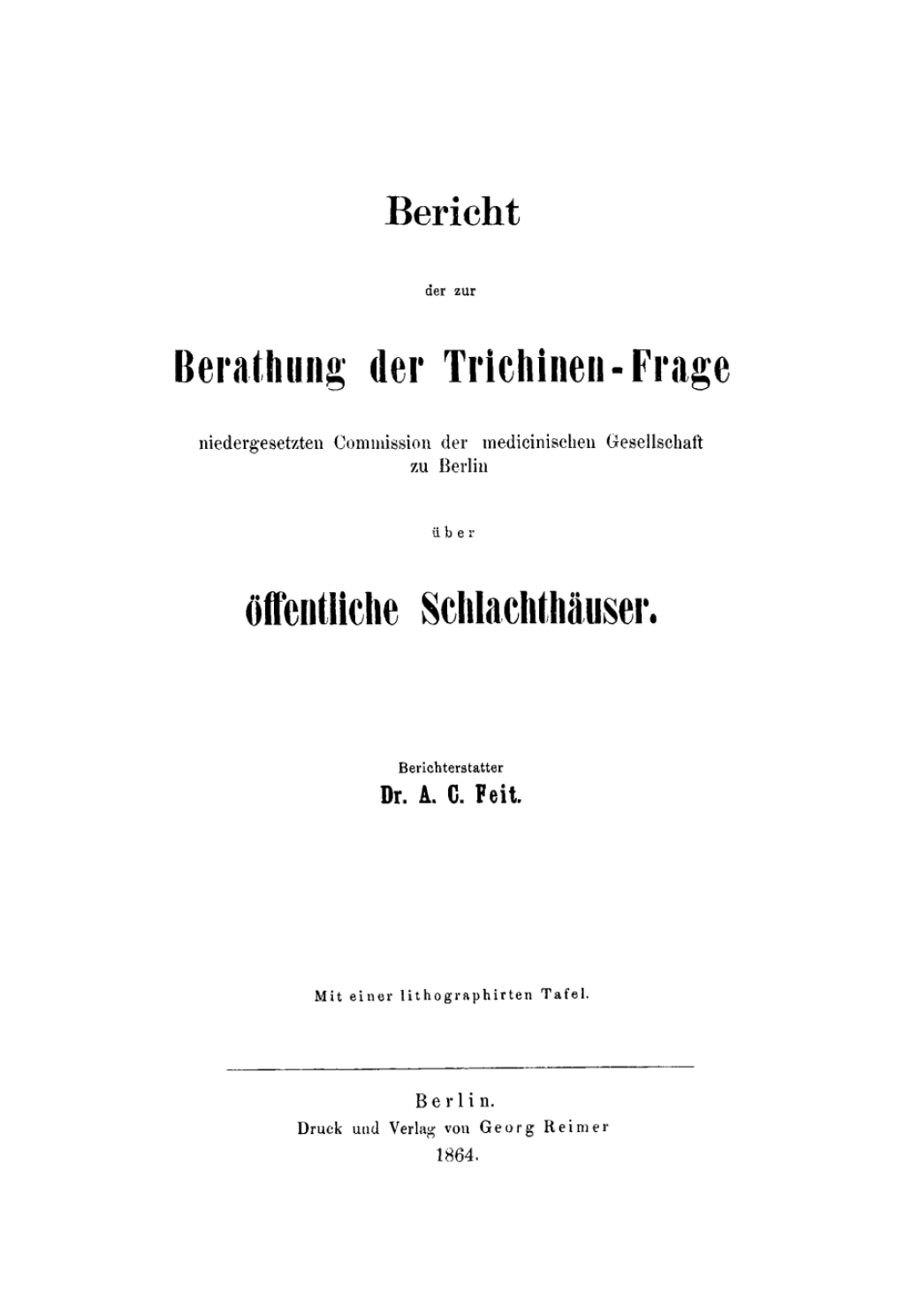 ISBN 9783111139456 product image for Bericht der zur Berathung der Trichinen-Frage niedergesetzten Commission der Med | upcitemdb.com