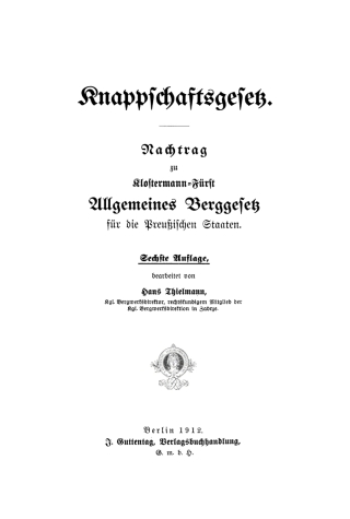 Imagen de portada: Knappschaftsgesetz 6th edition 9783111159836