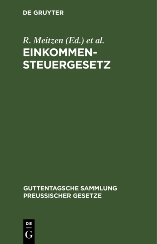 Imagen de portada: Einkommensteuergesetz 4th edition 9783111164243