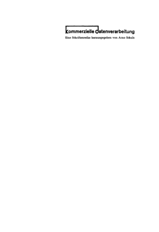 Cover image: Die betriebliche Planung und Kontrolle mit elektronischer Datenverarbeitung 1st edition 9783110035124